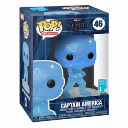 Funko POP: Infinity Saga - Captain America (Blue) (Artist Series) with Pop Protector