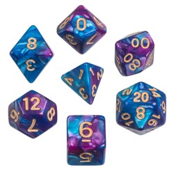 Sada kostek RPG - fialová