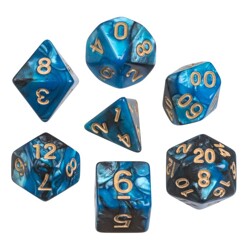 Sada kostek RPG - modrá