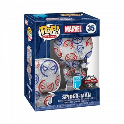 Funko POP: Marvel Patriotic Age - Spider-Man (Artist Series) with Pop Protector